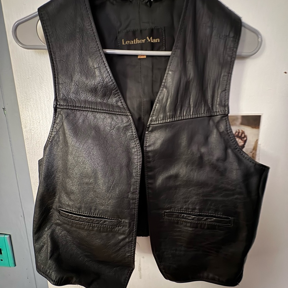 LeatherMan Black Vest - Picture 1 of 2